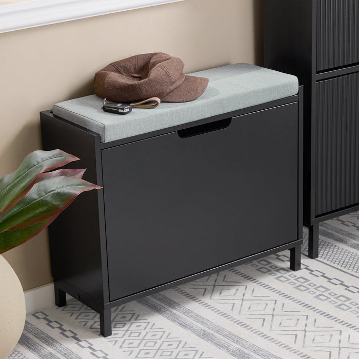 Scarpiera con 1 ribalte Scarpiera con 2 ripiani Scarpiera Portascarpe salvaspazio Regolabili Nero L60xP24xA52 cm FSR151-K-SCH