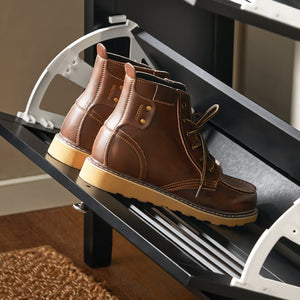 SoBuy Scarpiera con 2 ante e 4 ripiani, con scomparto aggiuntivo per scarpe Scarpiera portascarpe Nero 80x25x108cm FSR152-SCH