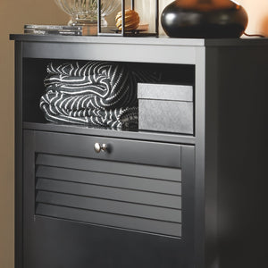 SoBuy Scarpiera con 2 ante e 4 ripiani, con scomparto aggiuntivo per scarpe Scarpiera portascarpe Nero 80x25x108cm FSR152-SCH