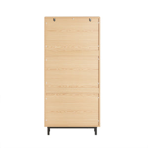 Scarpiera Da Ingresso Con 3 Ante E 6 Ripiani Naturale 60x23.8x127cm FSR155-N