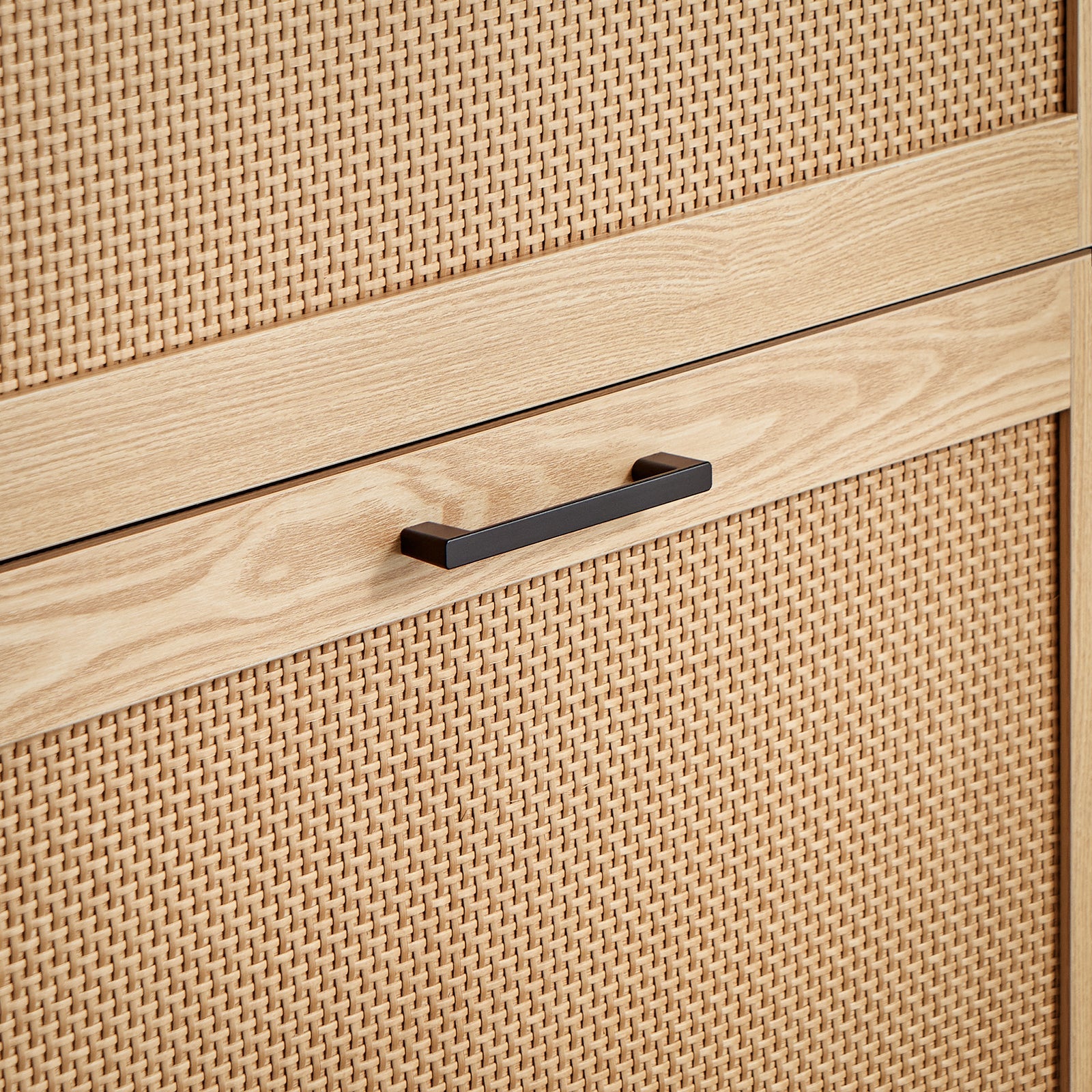 Scarpiera Da Ingresso Con 3 Ante E 6 Ripiani Naturale 60x23.8x127cm FSR155-N