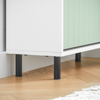 Scarpiera Slim Scarpiera Con 3 Ante E 6 Ripiani Portascarpe Salvaspazio Verde 60x24x127cm FSR157-GR