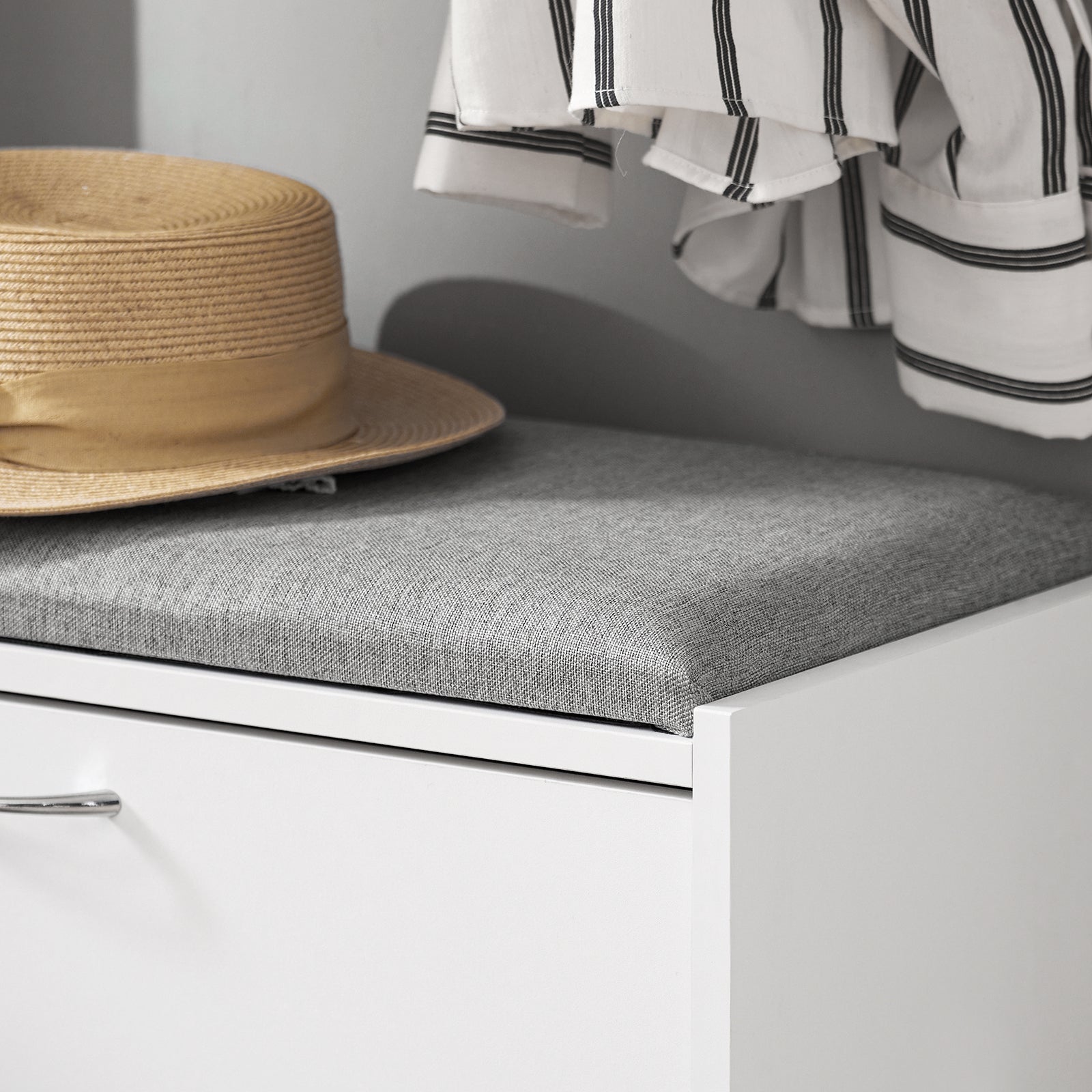 Scarpiera Panca Scarpiera Portascarpe Con Seduta Grigio Profondità30cm FSR16-HG