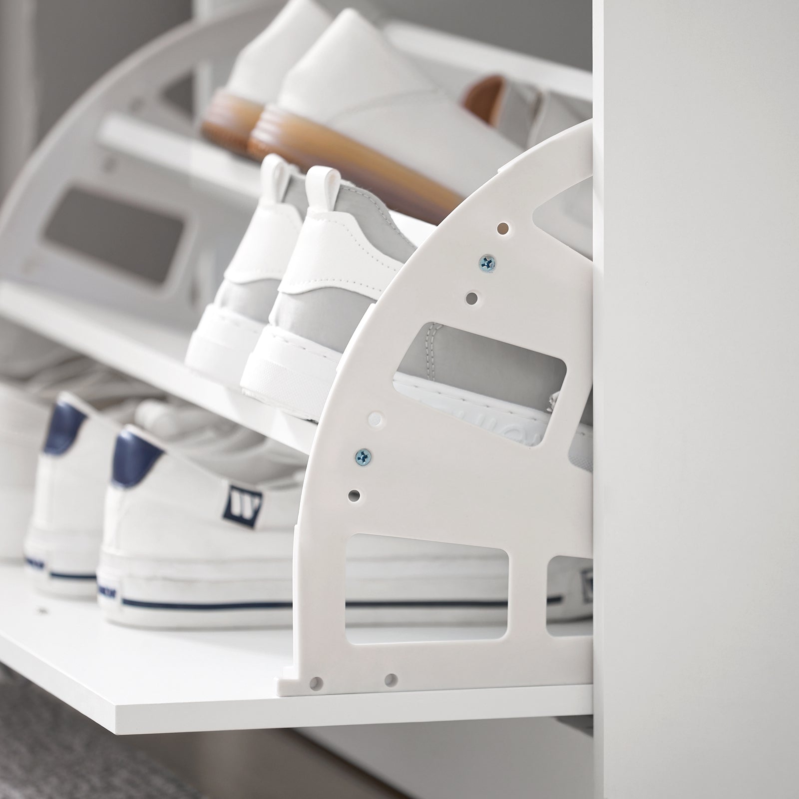 Scarpiera Panca Scarpiera Portascarpe Con Seduta Grigio Profondità30cm FSR16-HG