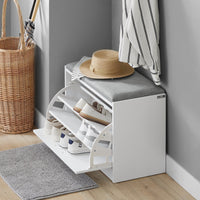 Scarpiera Panca Scarpiera Portascarpe Con Seduta Grigio Profondità30cm FSR16-HG