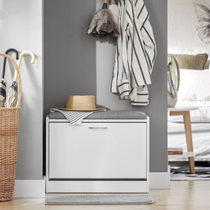 Scarpiera Panca Scarpiera Portascarpe Con Seduta Grigio Profondità30cm FSR16-HG