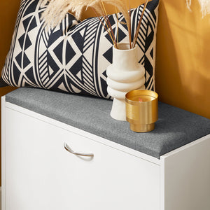 Scarpiera Panca Scarpiera Portascarpe Con Seduta Bianco Profondità24cm FSR16-K-W