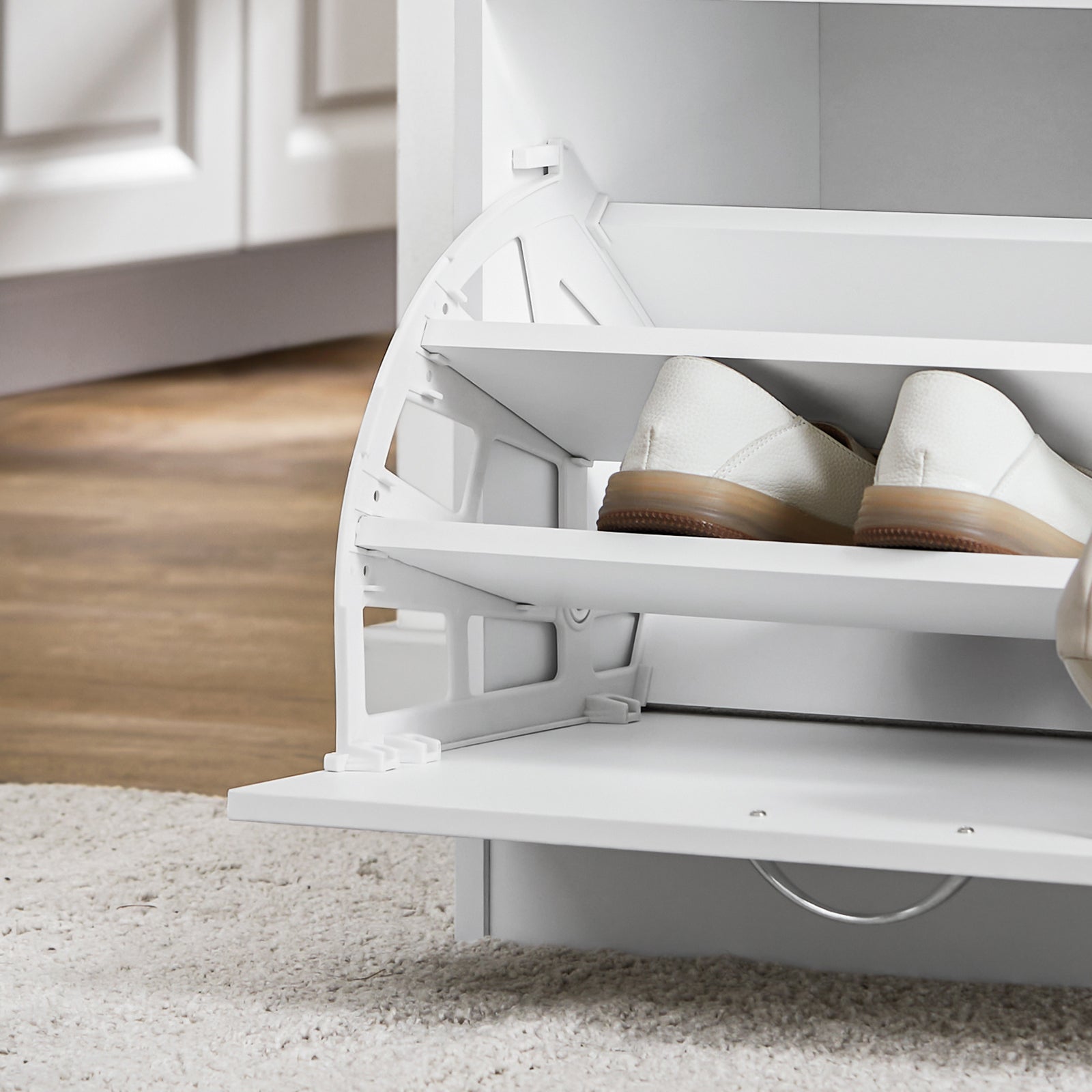 Scarpiera Panca Scarpiera Portascarpe Con Seduta Bianco Profondità30cm FSR16-W