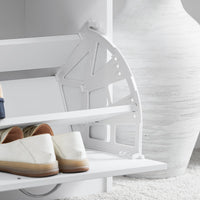 Scarpiera Panca Scarpiera Portascarpe Con Seduta Bianco Profondità30cm FSR16-W