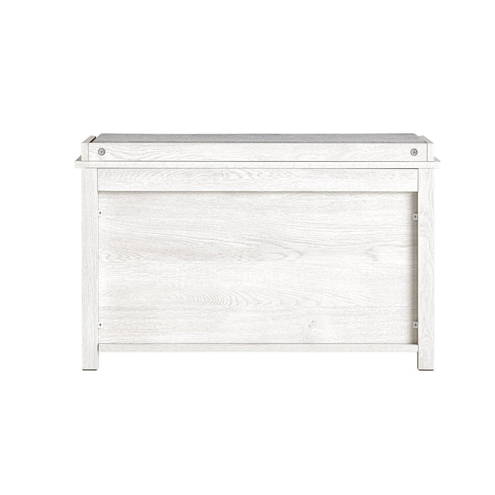 Scarpiera Con 1 Anta E 2 Ripiani Scarpiera Con Vano Portaoggetti Panca Ingresso Portascarpe Con Cuscino Bianco 80x29x50cm FSR161-W