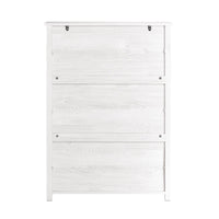 Scarpiera Con 3 Ribalte E 6 Ripiani Scarpiera Con Scomparto Aggiuntivo Portascarpe Salvaspazio Bianco 80x30x111cm FSR162-W