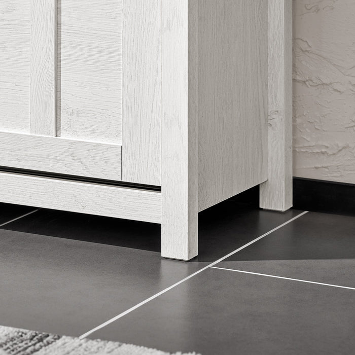 Scarpiera Con 3 Ribalte E 6 Ripiani Scarpiera Con Scomparto Aggiuntivo Portascarpe Salvaspazio Bianco 80x30x111cm FSR162-W