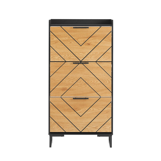 Scarpiera con 3 ribalte Scarpiera con 6 ripiani Portascarpe salvaspazio Nero 62x24x125cm FSR164-SCH