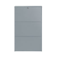 Scarpiera Con 2 Ribalte E 1 Cassetto Scarpiera Con Scomparto Aggiuntivo Portascarpe Salvaspazio Grigio 61x26x100cm FSR165-HG