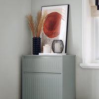 Scarpiera Con 2 Ribalte E 1 Cassetto Scarpiera Con Scomparto Aggiuntivo Portascarpe Salvaspazio Grigio 61x26x100cm FSR165-HG