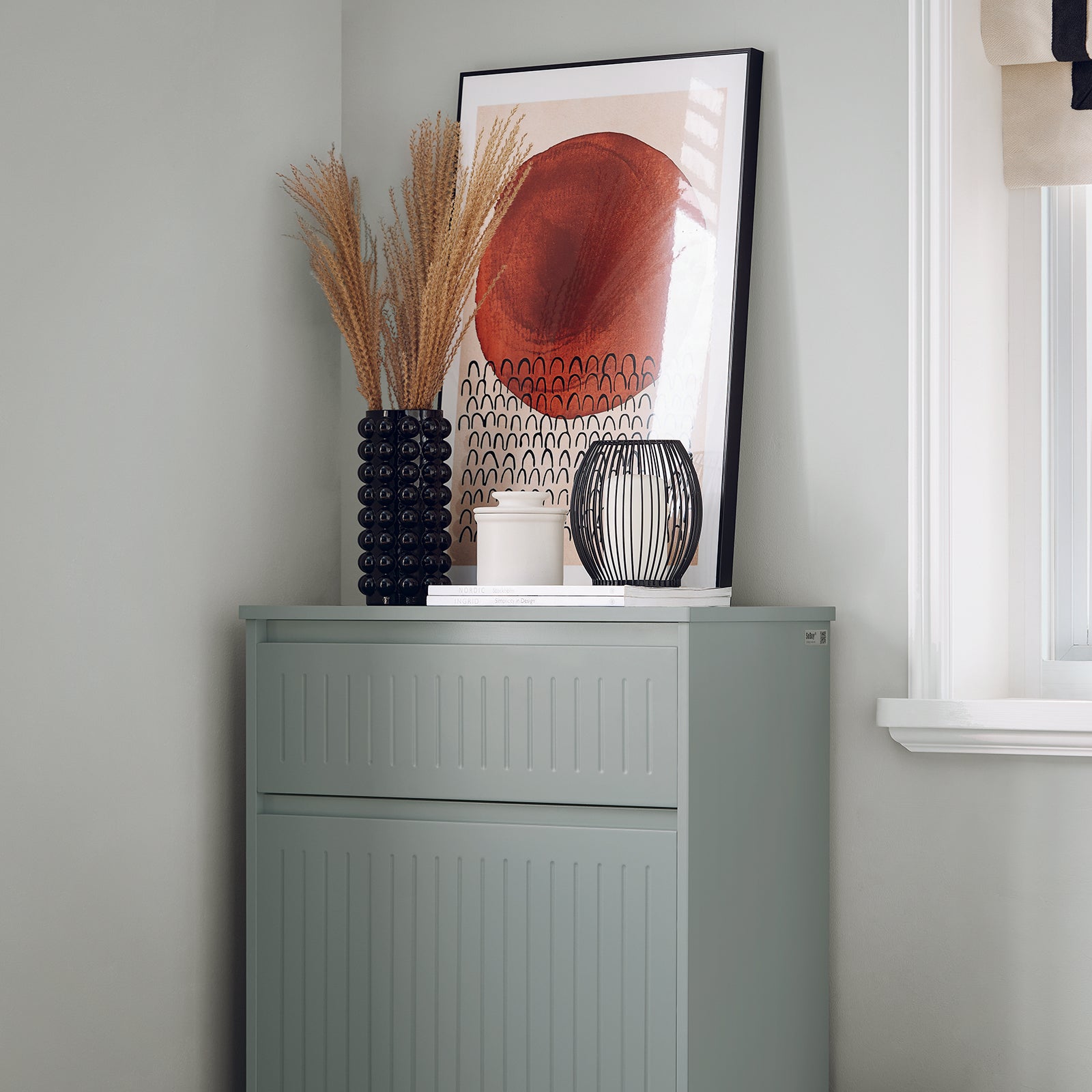 Scarpiera Con 2 Ribalte E 1 Cassetto Scarpiera Con Scomparto Aggiuntivo Portascarpe Salvaspazio Grigio 61x26x100cm FSR165-HG