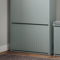 Scarpiera Con 2 Ribalte E 1 Cassetto Scarpiera Con Scomparto Aggiuntivo Portascarpe Salvaspazio Grigio 61x26x100cm FSR165-HG