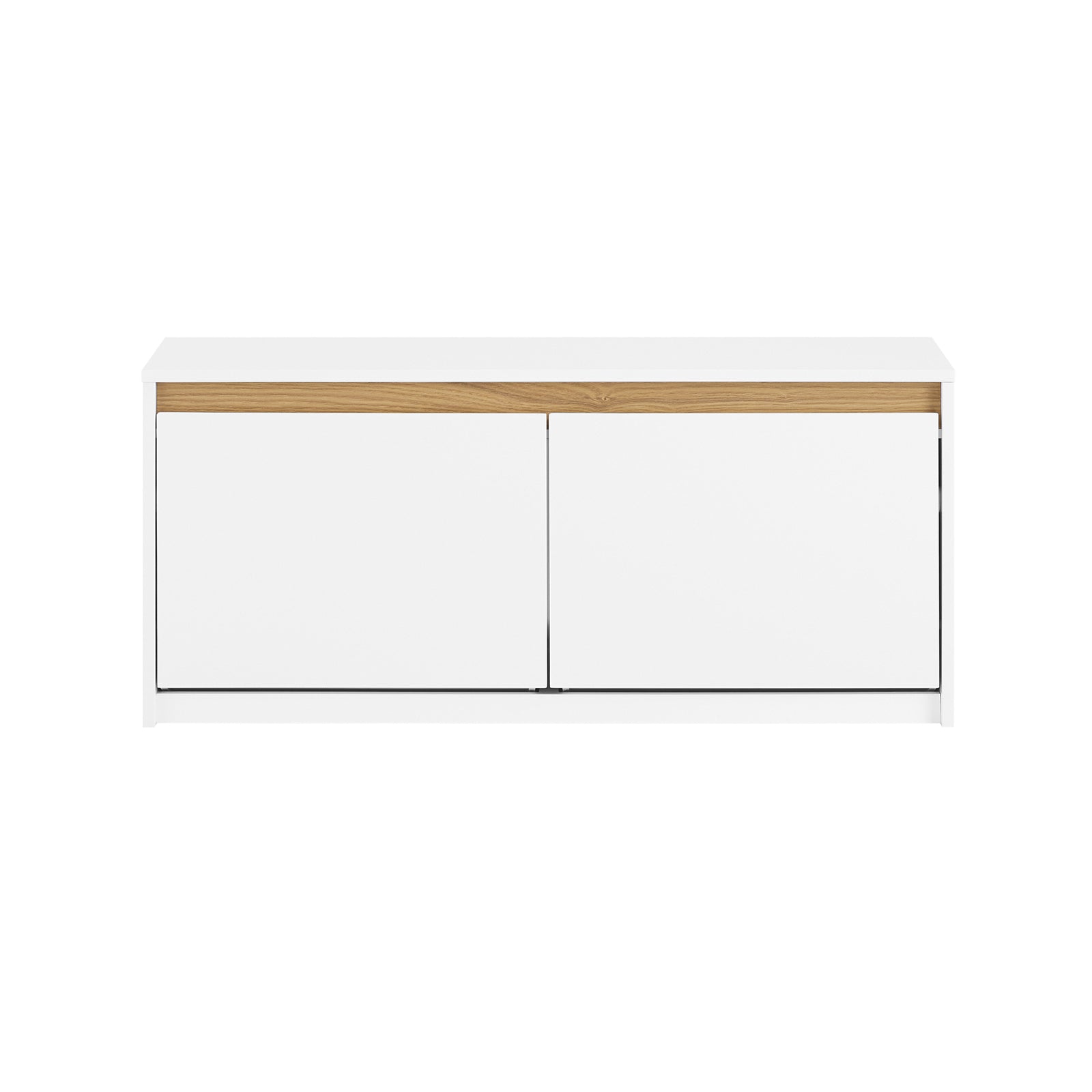 Panca da ingresso con contenitore Scarpiera con patta Bianco 104x30x47cm FSR171-W
