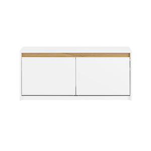 Panca da ingresso con contenitore Scarpiera con patta Bianco 104x30x47cm FSR171-W