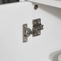 Scarpiera slim, Portascarpe con 2 ribalte e 1 cassetto, Bianco-Naturale 60x35x110cm FSR174-WN