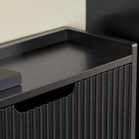 Mobiletto portascarpe scarpiera mobile ingresso salvaspazio Regolabili Nero 50x19x90cm 2 ante FSR177-SCH