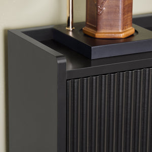 Mobiletto portascarpe scarpiera mobile ingresso salvaspazio Regolabili Nero 50x19x90cm 2 ante FSR177-SCH