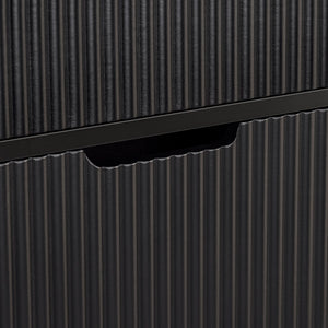 Mobiletto portascarpe scarpiera mobile ingresso salvaspazio Regolabili Nero 50x19x90cm 2 ante FSR177-SCH