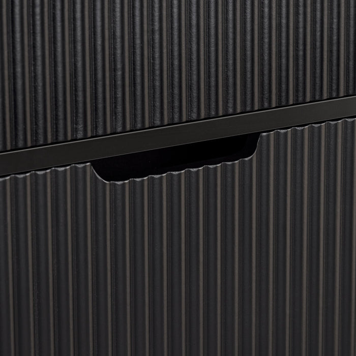 Mobiletto portascarpe scarpiera mobile ingresso salvaspazio Regolabili Nero 50x19x90cm 2 ante FSR177-SCH