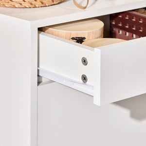 Scarpiera ribaltabile Scarpiera a 2 ribalte e un cassetto Portascarpe salvaspazio Slim, Bianco 60x30x90cm FSR180-W