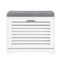 SoBuy Scarpiera Panca Scarpiera Portascarpe Bianco Con Seduta Bianco 60x29x49cm FSR184-K-W