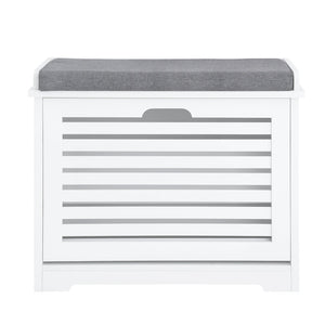 SoBuy Scarpiera Panca Scarpiera Portascarpe Bianco Con Seduta Bianco 60x29x49cm FSR184-K-W