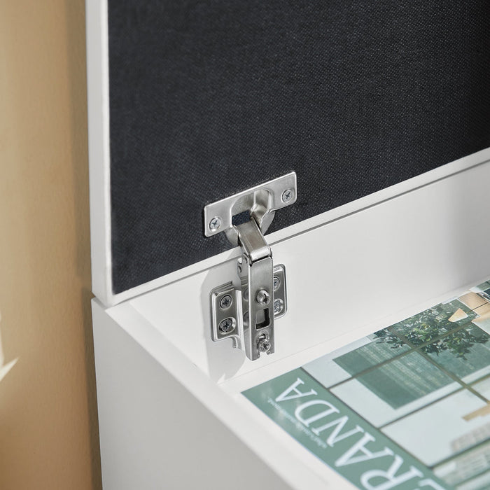 Scarpiera da ingresso, Cassapanca,Portascarpe con cuscino,bianco, FSR25-W,IT