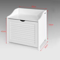 Cesto portabiancheria con Sacco per Biancheria, Panca Contenitore, bianco, FSR40-W,IT