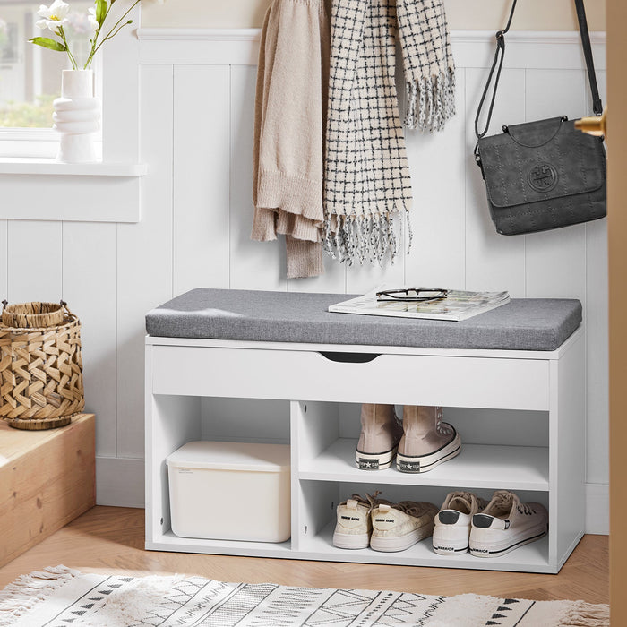 Scarpiera da ingresso, Cassapanca,Portascarpe con cuscino,FSR45-HG