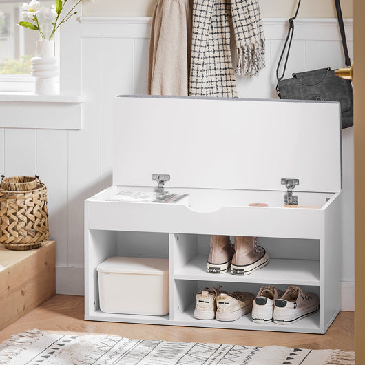 Scarpiera da ingresso, Cassapanca,Portascarpe con cuscino,FSR45-HG