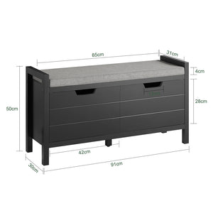 SoBuy Panca scarpiera 91x31x50cm FSR63-II-SCH