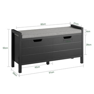 SoBuy Panca scarpiera 91x31x50cm FSR63-II-SCH