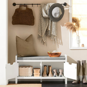 SoBuy Panca scarpiera 91x31x50cm FSR63-II-W