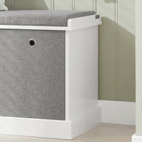 Panca scarpiera Cassapanca da Interno Mobile Bagno con 2 cassetti e 2 cesti L96*P33*A50cm FSR66-HG SoBuy