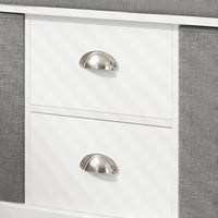 Panca scarpiera Cassapanca da Interno Mobile Bagno con 2 cassetti e 2 cesti L96*P33*A50cm FSR66-HG SoBuy