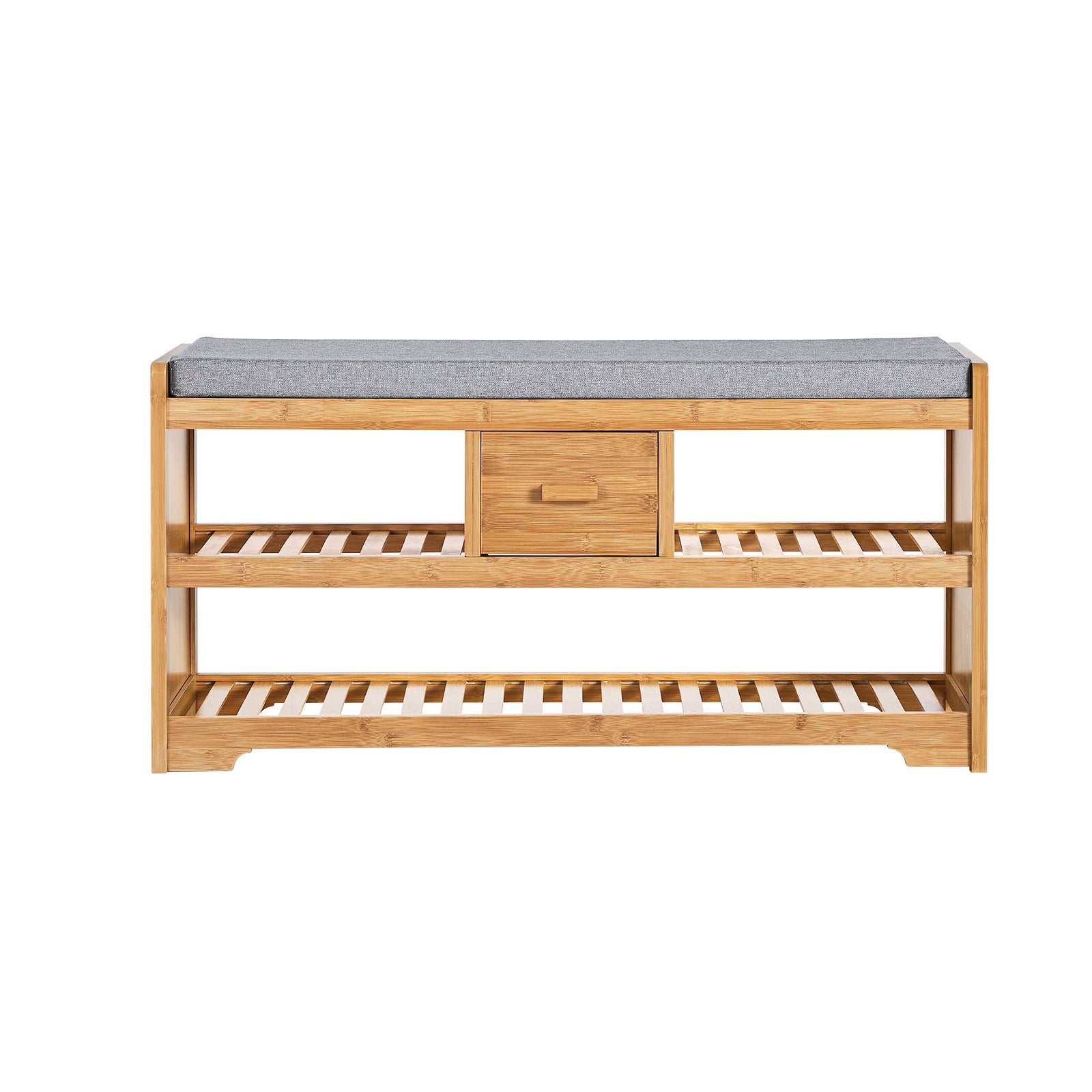 Scarpiera Panca Ingresso Cassapanca Legno massello di bambù L91*P34*A45 cm FSR75-N