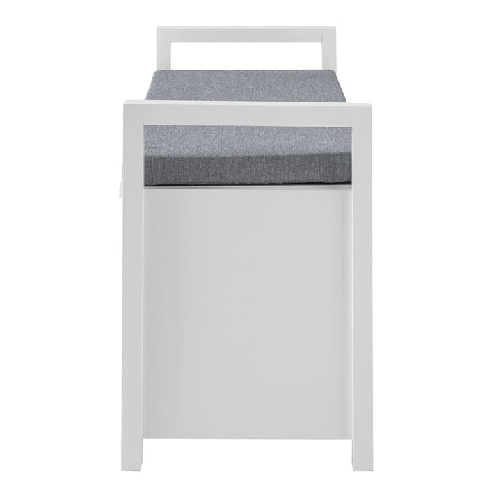 Panca Contenitore Ingresso con Cuscino e braccioliL86*P38*A41 cm. FSR76-W