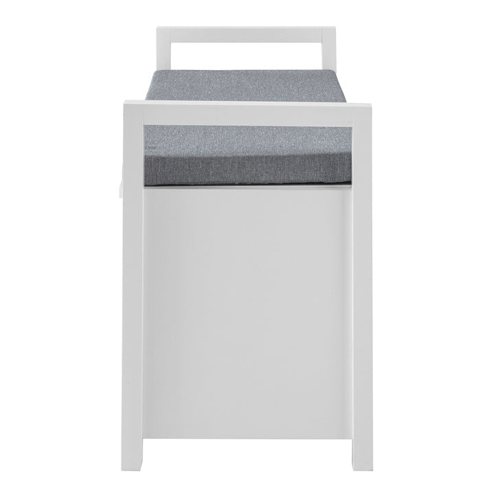 Panca Contenitore Ingresso con Cuscino e braccioliL86*P38*A41 cm. FSR76-W