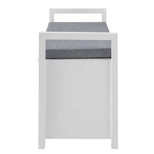 Panca Contenitore Ingresso con Cuscino e braccioliL86*P38*A41 cm. FSR76-W