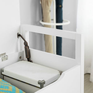 Panca Contenitore Ingresso con Cuscino e braccioliL86*P38*A41 cm. FSR76-W