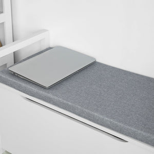 Panca Contenitore Ingresso con Cuscino e braccioliL86*P38*A41 cm. FSR76-W