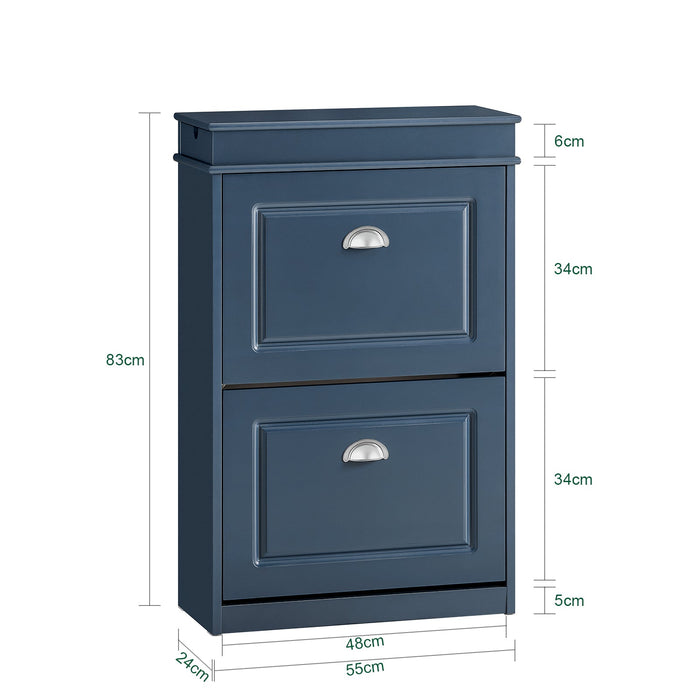 Scarpiera salvaspazio Slim, portascarpe salvaspazio Regolabili Blu L55*P24*A83 cm FSR78-B