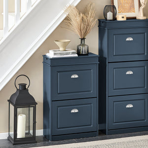 Scarpiera salvaspazio Slim, portascarpe salvaspazio Regolabili Blu L55*P24*A83 cm FSR78-B