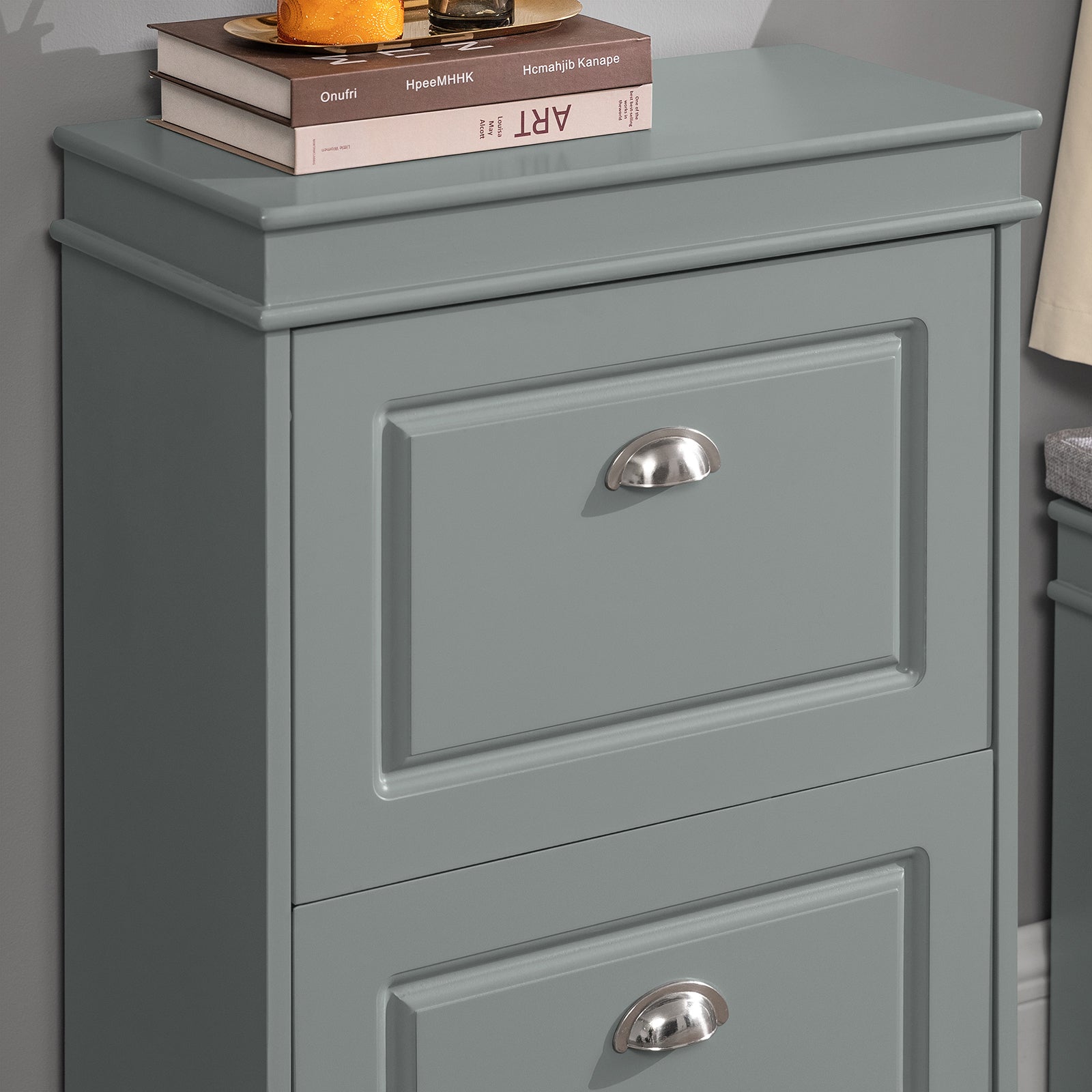 Scarpiera Salvaspazio Slim Portascarpe Salvaspazio Regolabili 54x24x83cm Grigio FSR78-HG