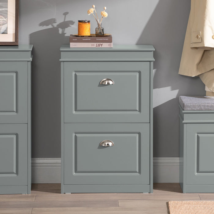 Scarpiera Salvaspazio Slim Portascarpe Salvaspazio Regolabili 54x24x83cm Grigio FSR78-HG